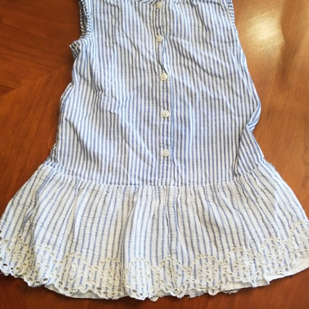 Striped, eyelet skirt dress.